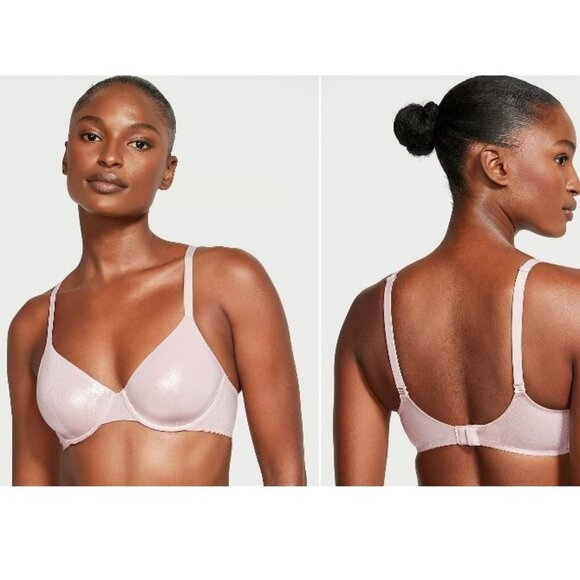 38D Victoria Secret Very Sexy Lightly Lined Shimmer Full Bra Pale Plum nwt - Picture 2 of 12